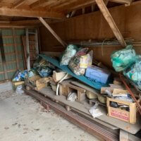 富山県滑川市の車庫の不用品回収現場写真