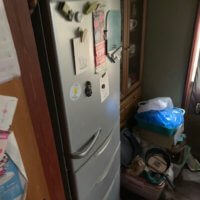 富山県富山市、大型冷蔵庫の不用品回収現場写真