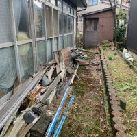 富山の不用品回収、お庭の現場写真
